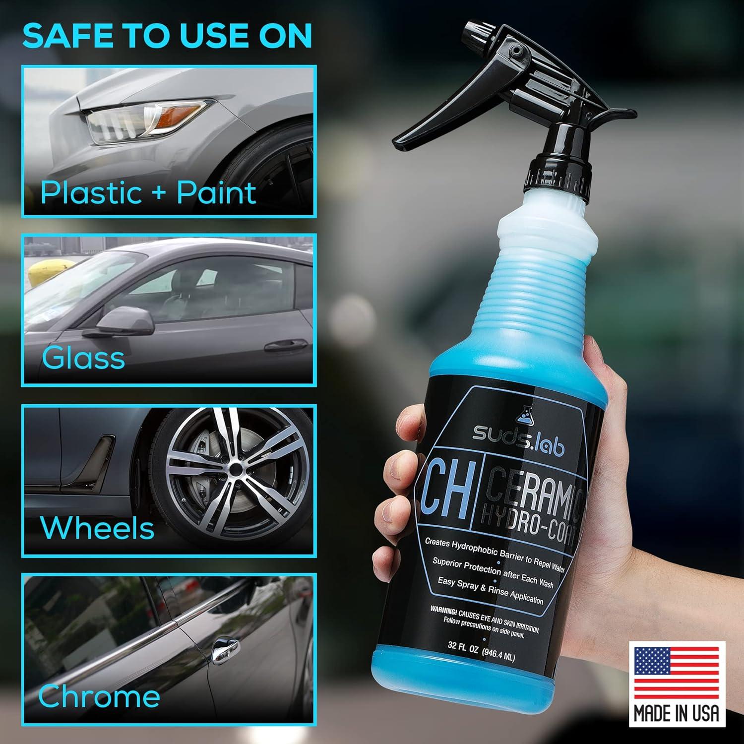 image:imageSuds Lab CH Ceramic HydroCoat Hydrophobic Car Sealant Water Activated Spray Easy To Use Water and Dirt Repelling Finish Treatment For All Vehicles High Gloss Spot Free Shine 32 oz32 Ounce Pack of 1