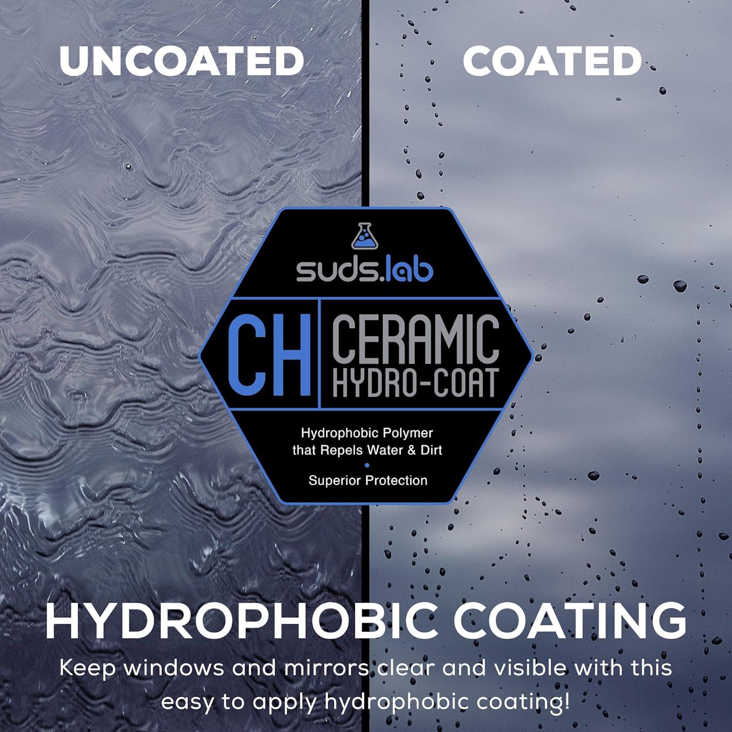 image:imageSuds Lab CH Ceramic HydroCoat Hydrophobic Car Sealant Water Activated Spray Easy To Use Water and Dirt Repelling Finish Treatment For All Vehicles High Gloss Spot Free Shine 32 oz32 Ounce Pack of 1