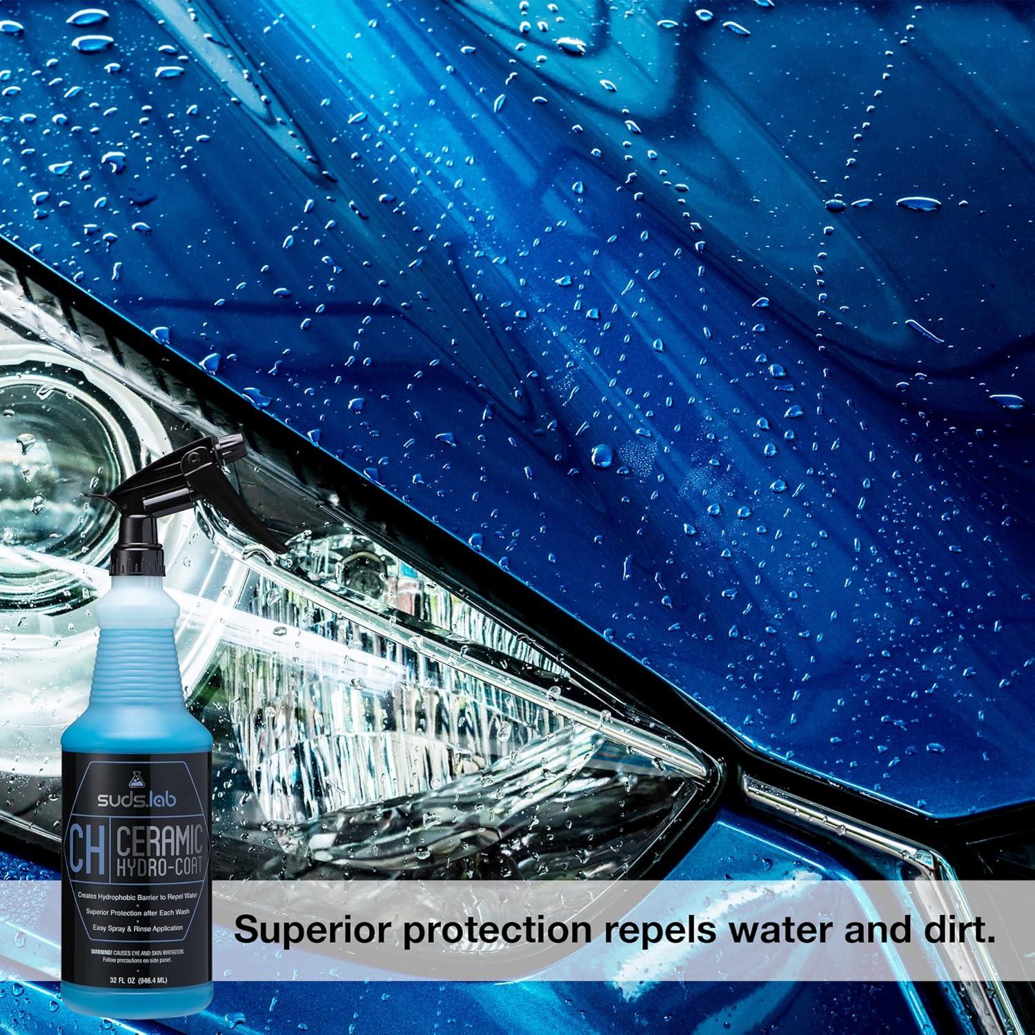 image:imageSuds Lab CH Ceramic HydroCoat Hydrophobic Car Sealant Water Activated Spray Easy To Use Water and Dirt Repelling Finish Treatment For All Vehicles High Gloss Spot Free Shine 32 oz32 Ounce Pack of 1