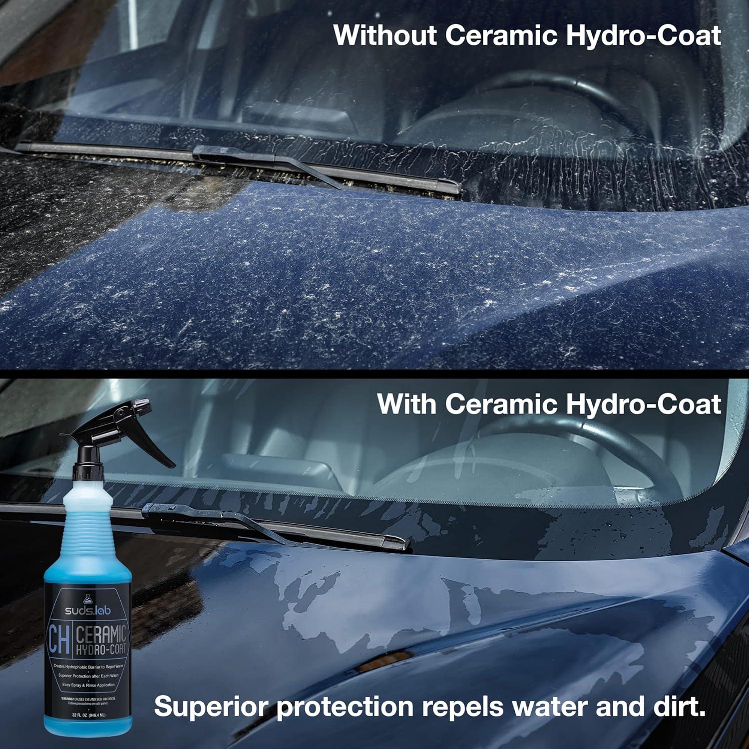 image:imageSuds Lab CH Ceramic HydroCoat Hydrophobic Car Sealant Water Activated Spray Easy To Use Water and Dirt Repelling Finish Treatment For All Vehicles High Gloss Spot Free Shine 32 oz32 Ounce Pack of 1