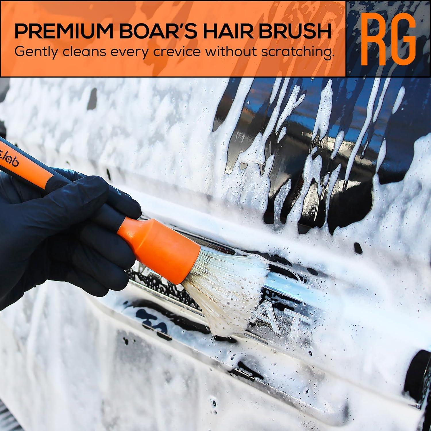 image:imageSuds Lab Detailing Brush with Rubberized Bristles Car Detailing Wheel Brush Rim Cleaner 2 Pack