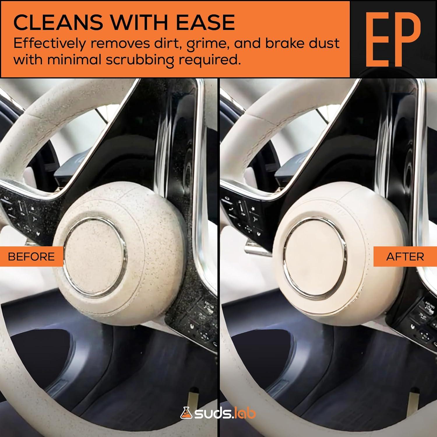 image:imageSuds Lab EliteBristle Boars Hair Car Detailing Brush Deep Cleaning Car Detail Brush with Stand MetalFree High Absorbency Detailing Tool for ScratchFree Interior amp ExteriorSynthetic Hair