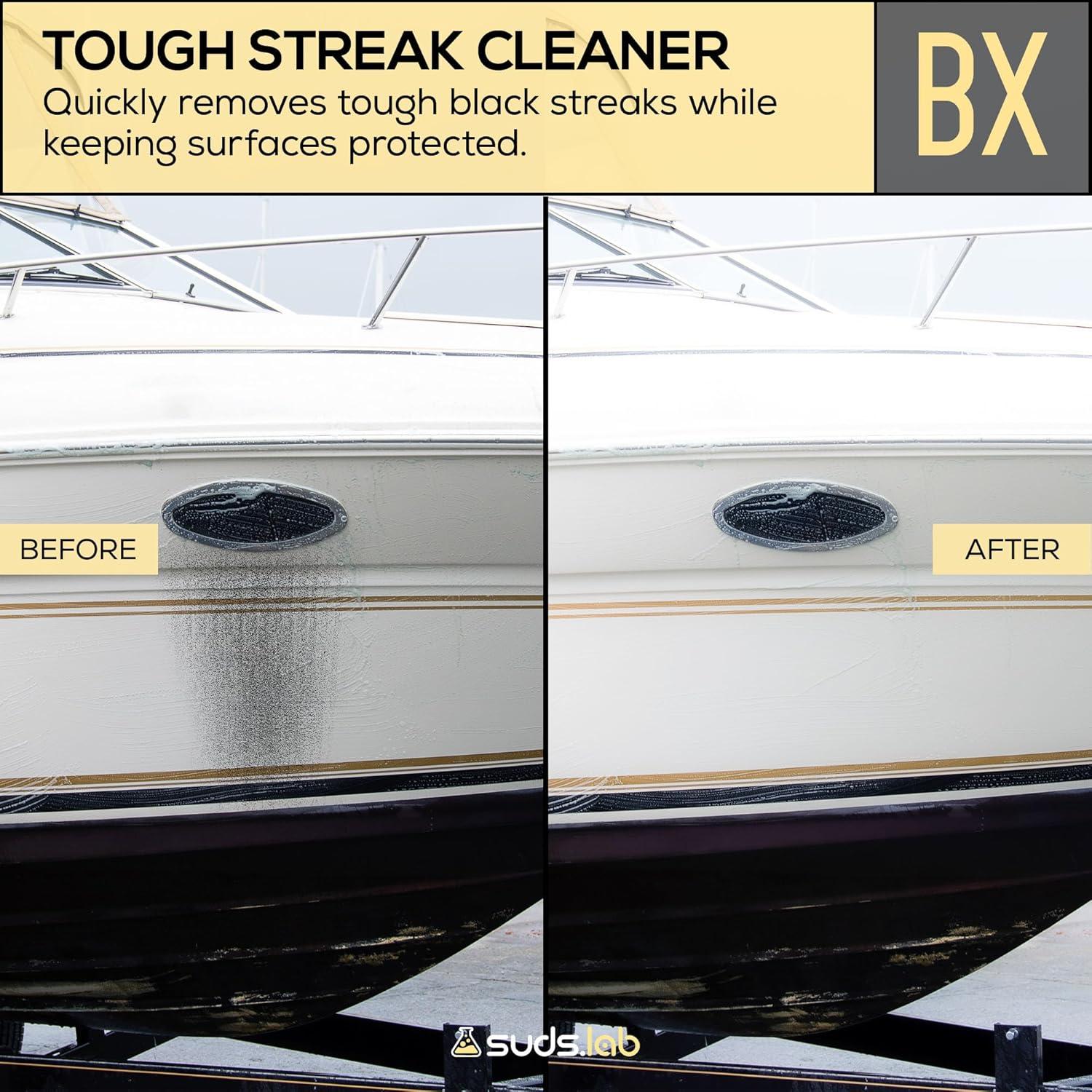 image:imageSuds Lab Marine BX Black Streak Remover FastActing Cleaner for Boats Fiberglass Vinyl amp More 32 oz