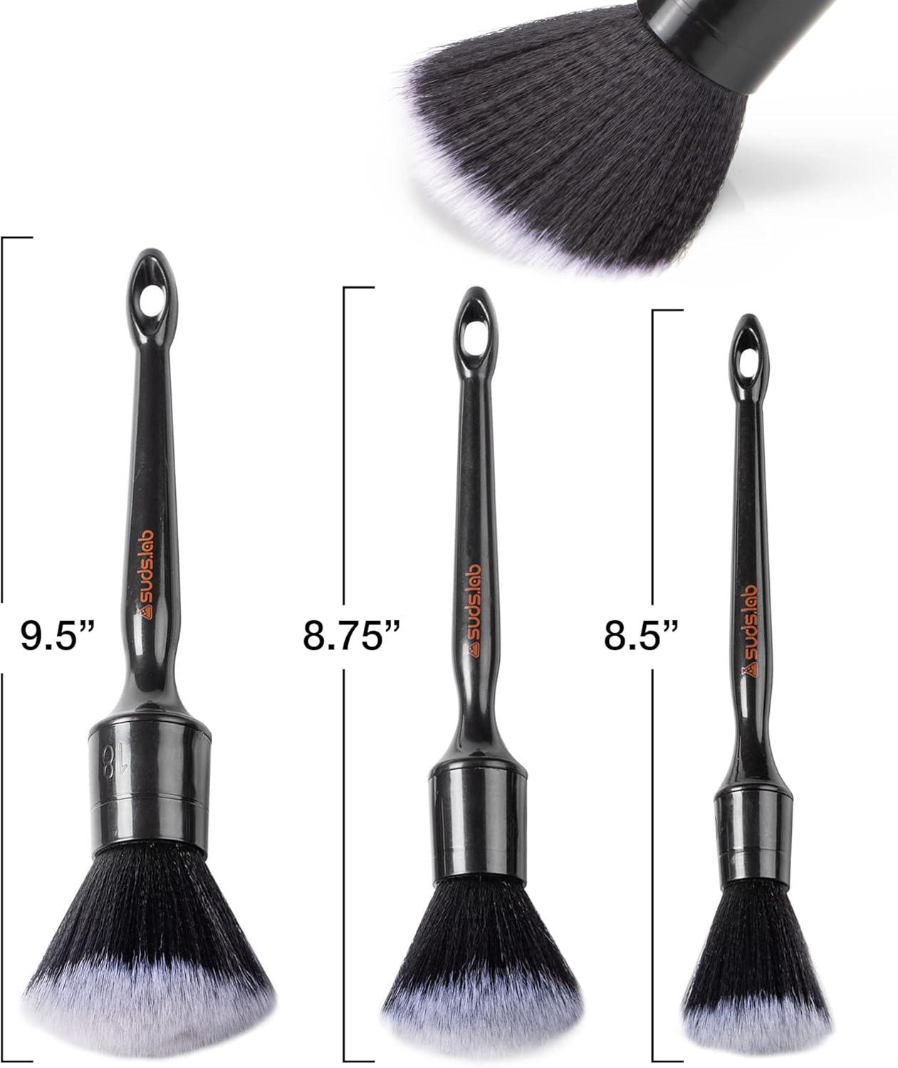 image:imageSuds Lab PB Plush Brush Kit 3 Pack UltraSoft Synthetic Bristle Brushes Scratch Free Design Fine Detailing Brushes for Personal and Professional Use