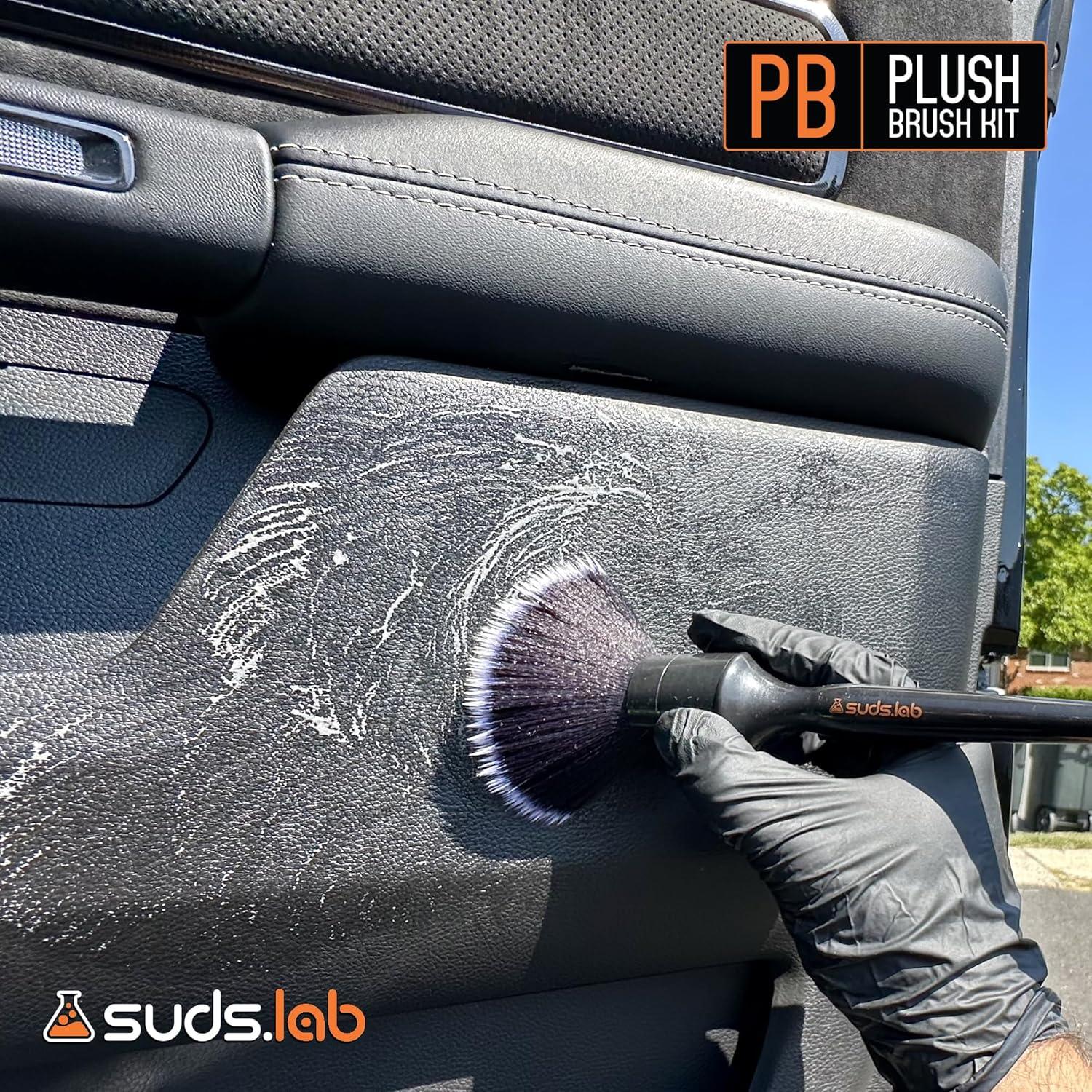 image:imageSuds Lab PB Plush Brush Kit 3 Pack UltraSoft Synthetic Bristle Brushes Scratch Free Design Fine Detailing Brushes for Personal and Professional Use