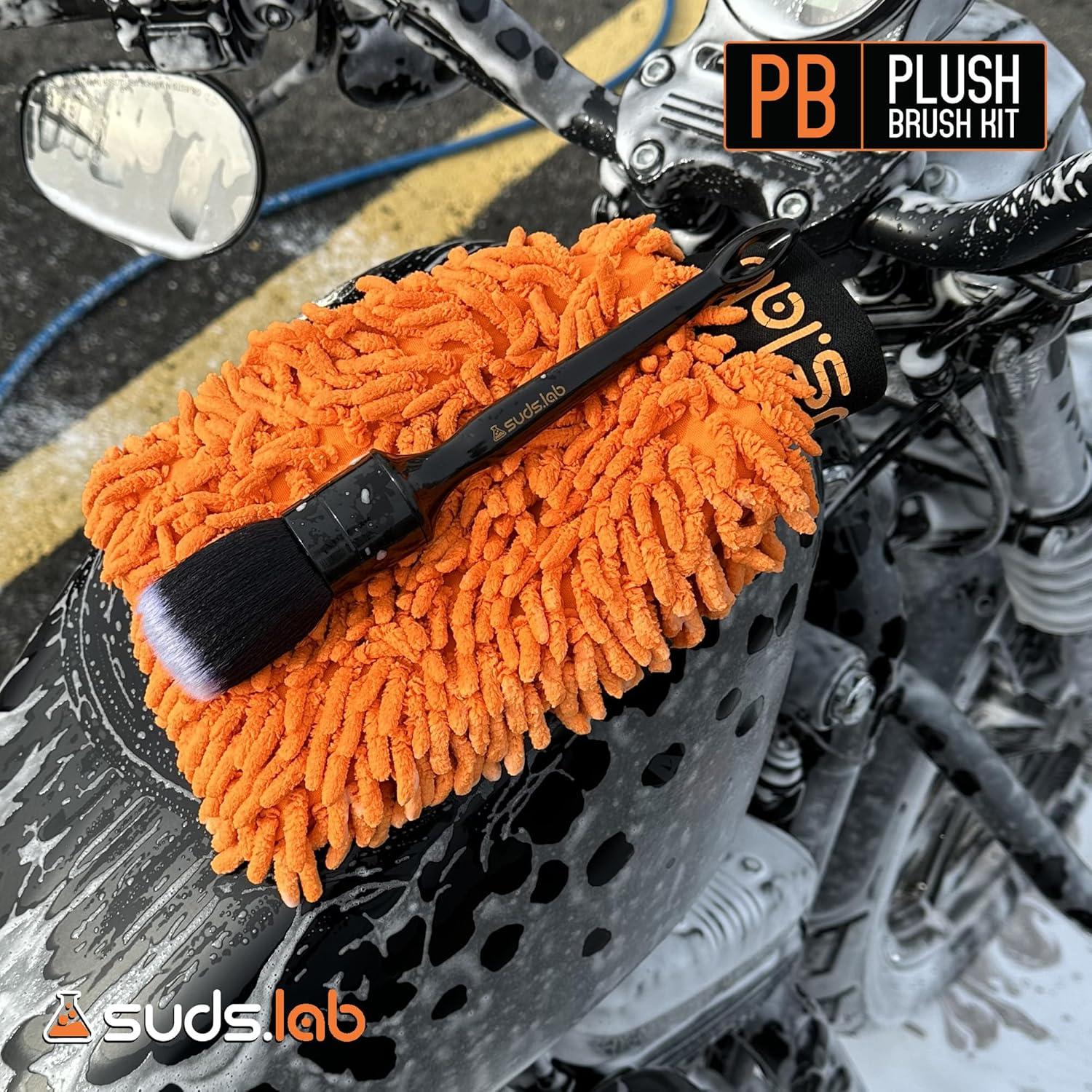 image:imageSuds Lab PB Plush Brush Kit 3 Pack UltraSoft Synthetic Bristle Brushes Scratch Free Design Fine Detailing Brushes for Personal and Professional Use