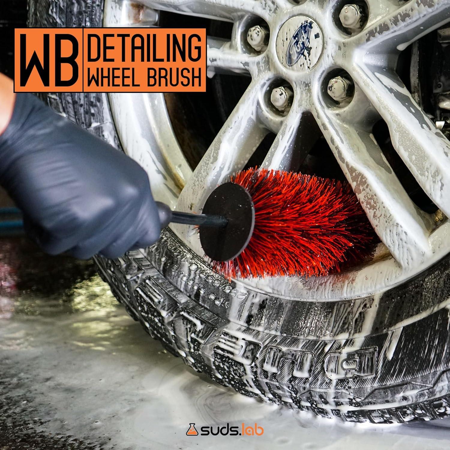 image:imageSuds Lab WB Premium Detailing Wheel Brush for All Vehicle Types 177 UltraSoft and ScratchFree Reusable Rim Wheel and Tire Brush for Deep Cleaning