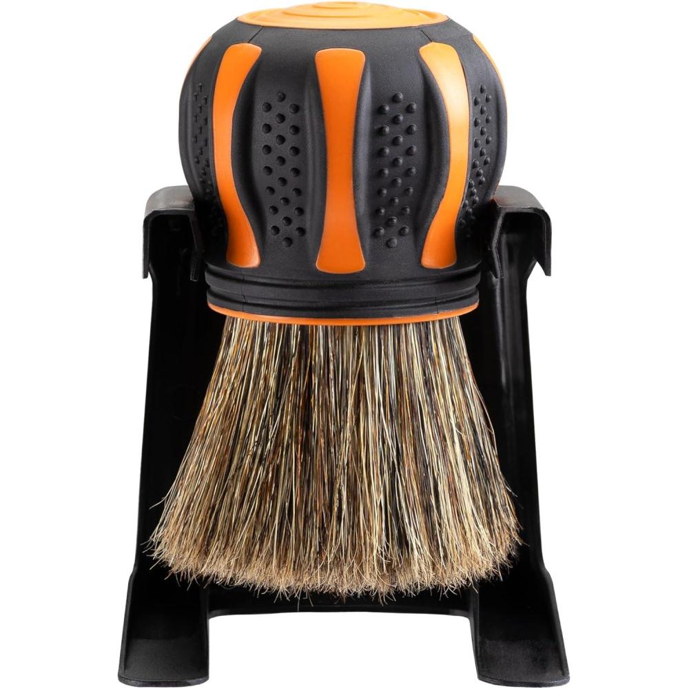 image:imageSuds Lab EliteBristle Boars Hair Car Detailing Brush Deep Cleaning Car Detail Brush with Stand MetalFree High Absorbency Detailing Tool for ScratchFree Interior amp ExteriorBoar Hair