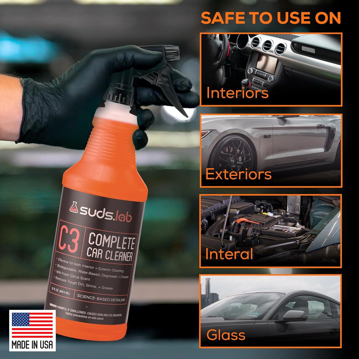 image:imageSuds Lab C3 Complete Car Cleaner Multipurpose Car Wash Solution for Interior and Exterior Cleaning Spray for Automotive Detailing 32 oz