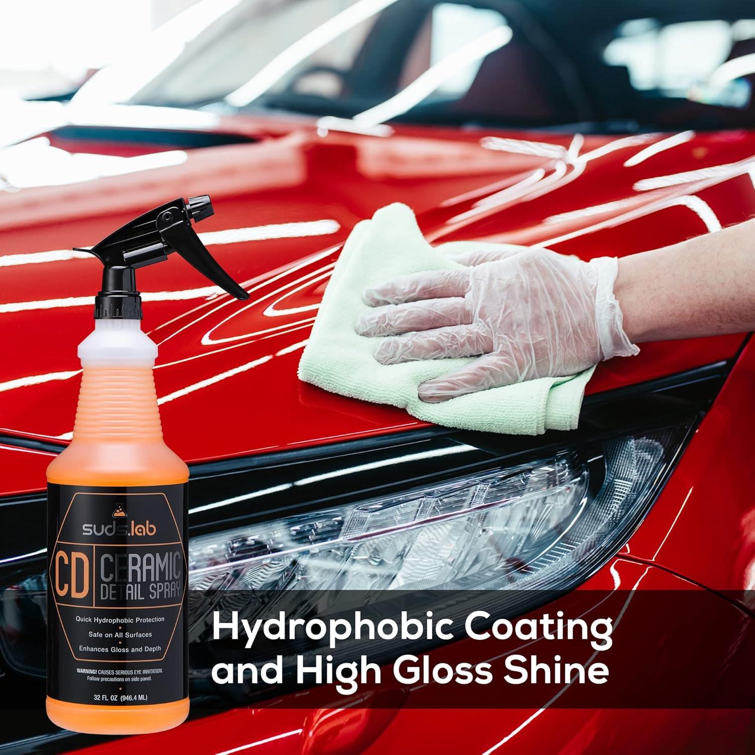 image:imageSuds Lab CD Ceramic Detail Spray Wax Preserving Detailing Cleaner Easy Surface Prep Remove Dirt Dust And Oil Water Repellent Protection Easy To Use Spray For A Spot Free Shine 32 oz