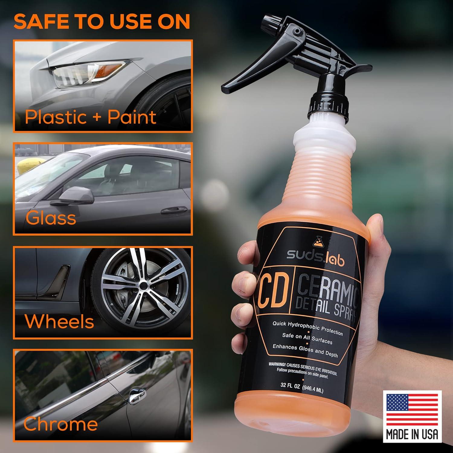 image:imageSuds Lab CD Ceramic Detail Spray Wax Preserving Detailing Cleaner Easy Surface Prep Remove Dirt Dust And Oil Water Repellent Protection Easy To Use Spray For A Spot Free Shine 32 oz