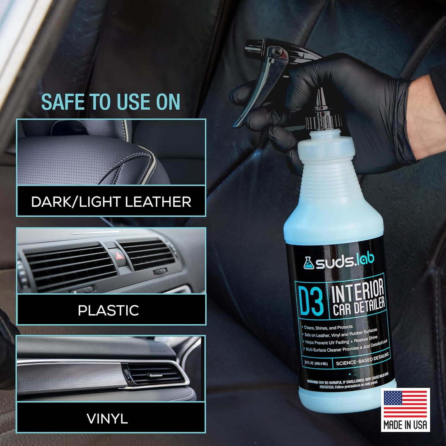 image:imageSuds Lab D3 Interior Car Detailer Auto Detailing Spray that Cleans Restores Shine and Protects Interior Surfaces 32 oz32 Fl Oz Pack of 1