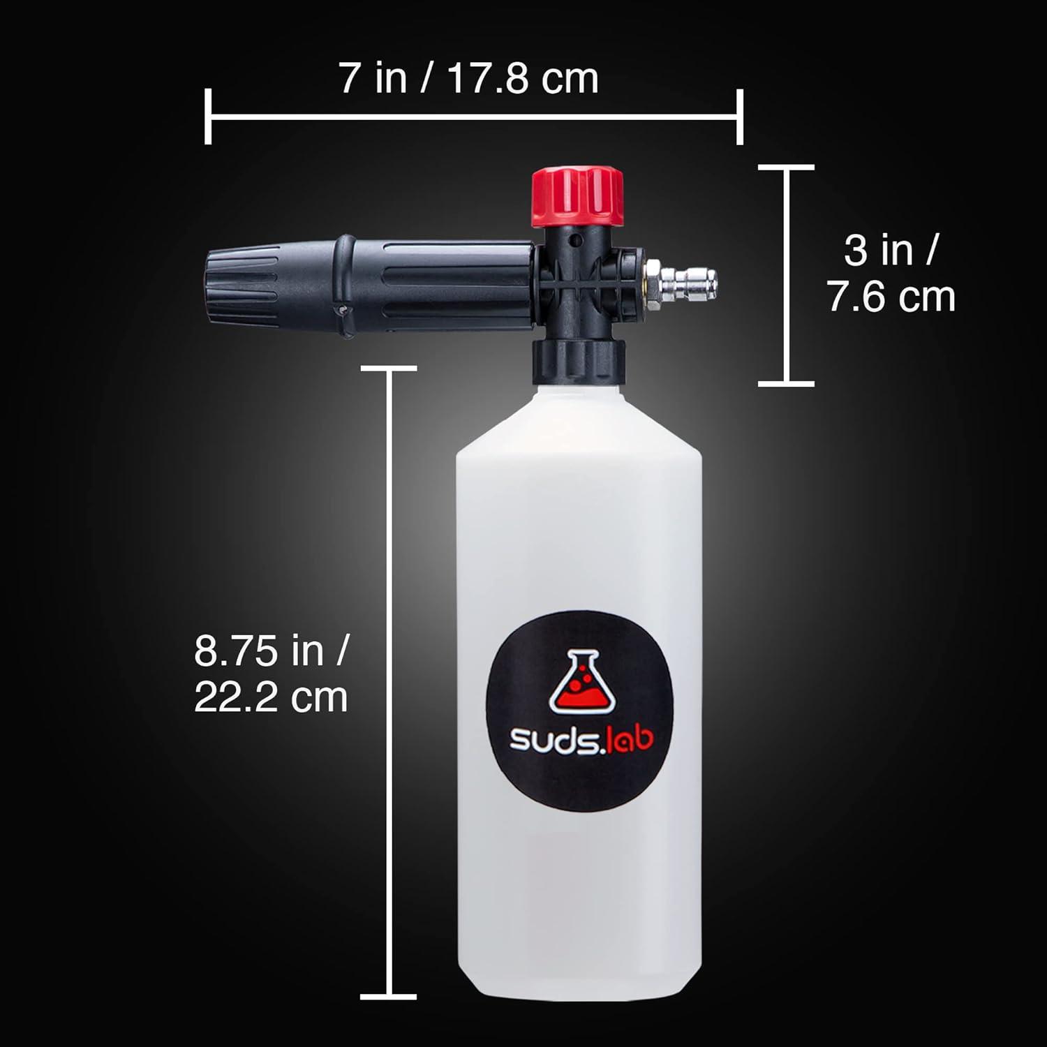 image:imageSuds Lab F2 Super Wash Foam Cannon Adjustable Foam Nozzle Quick Connect to any Pressure Washer Clean Dirt and Dust Home Car Washing