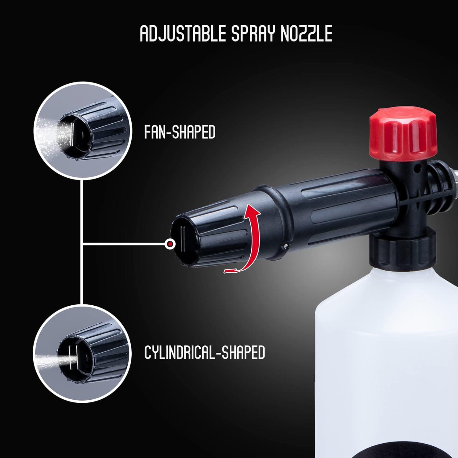 image:imageSuds Lab F2 Super Wash Foam Cannon Adjustable Foam Nozzle Quick Connect to any Pressure Washer Clean Dirt and Dust Home Car Washing