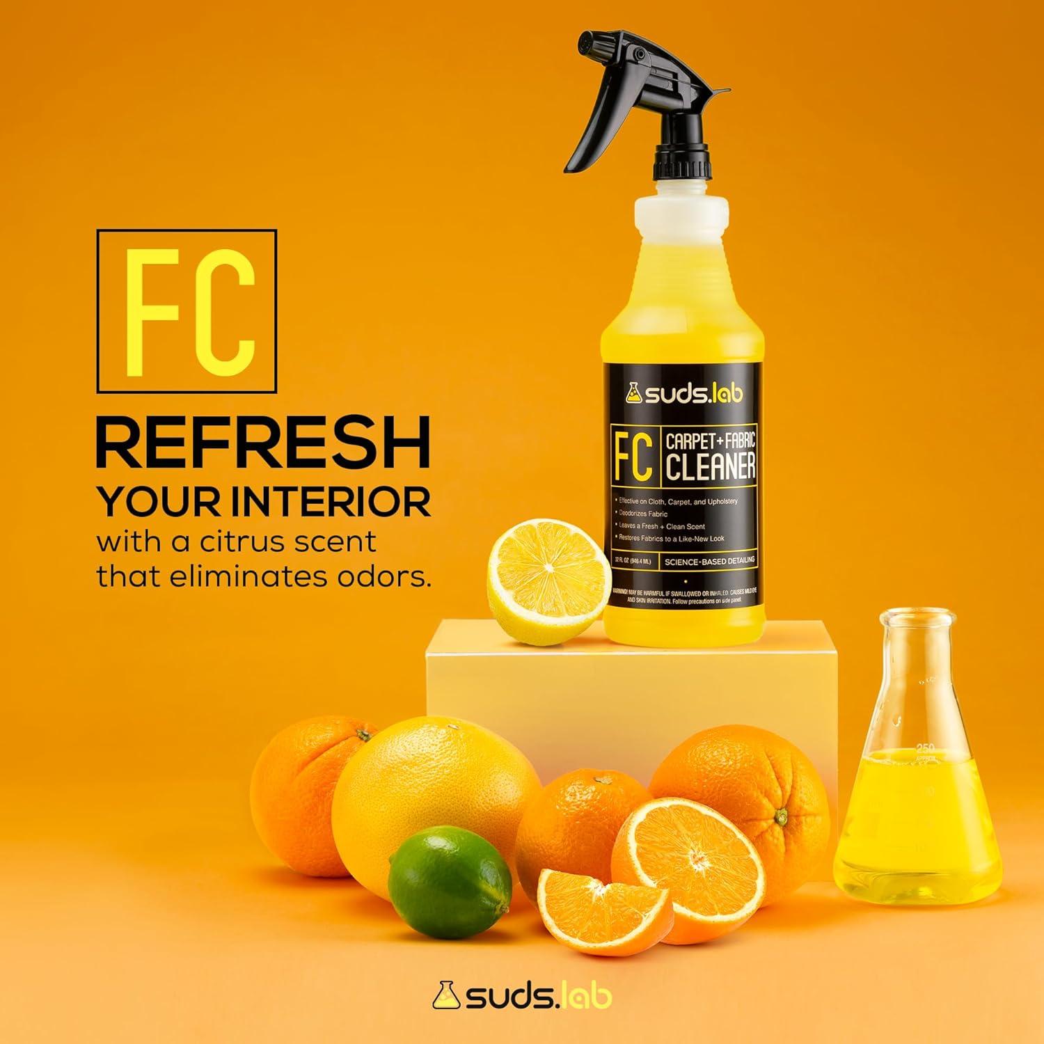 image:imageSuds Lab FC Carpet amp Fabric Cleaner Interior Upholstery Car Detailing for Seat Cloth Stains and Removes Odor with Clean Fresh Scent 32oz