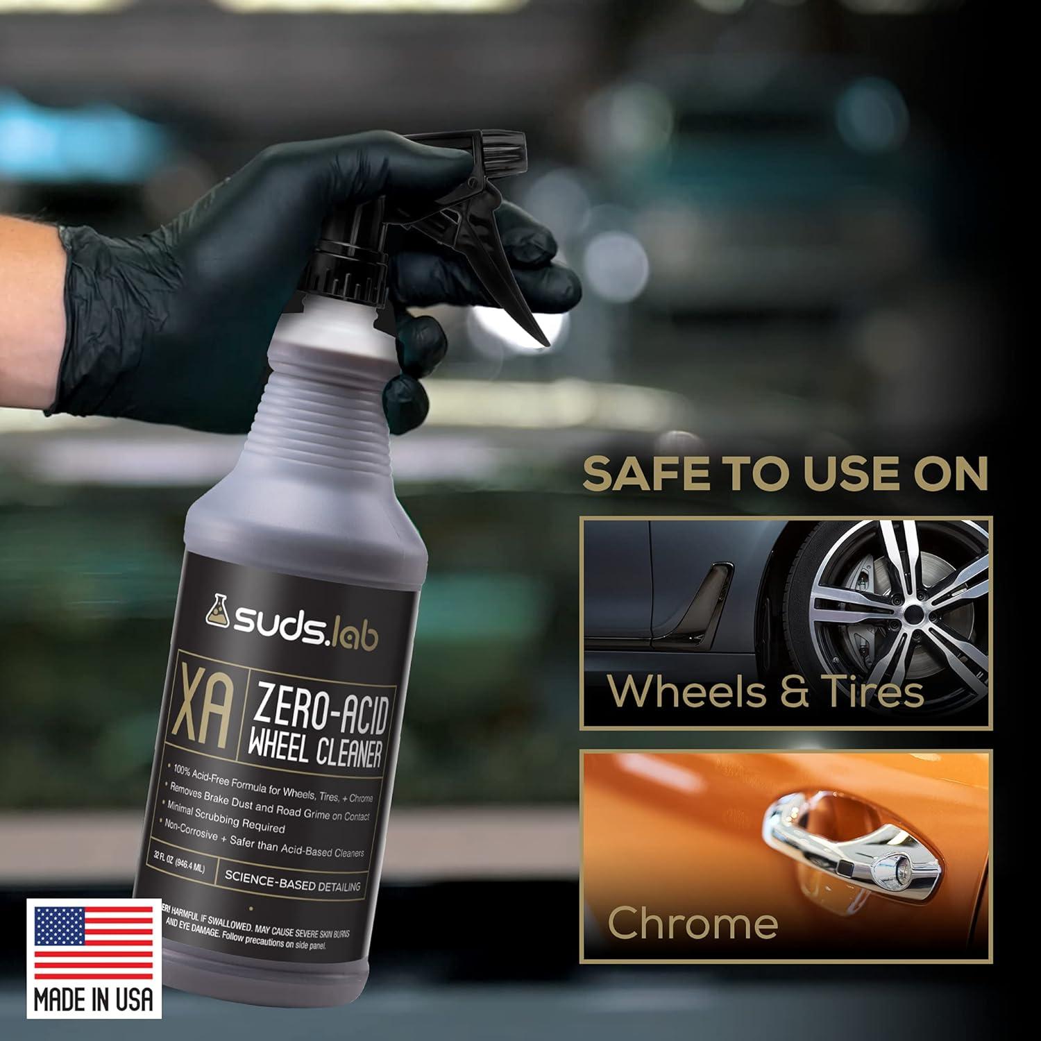 image:imageSuds Lab Full Service Detail Tire Kit with Tire and Rubber Degreaser ZeroAcid Wheel Cleaner and Weatherproof Tire and Trim Protectant