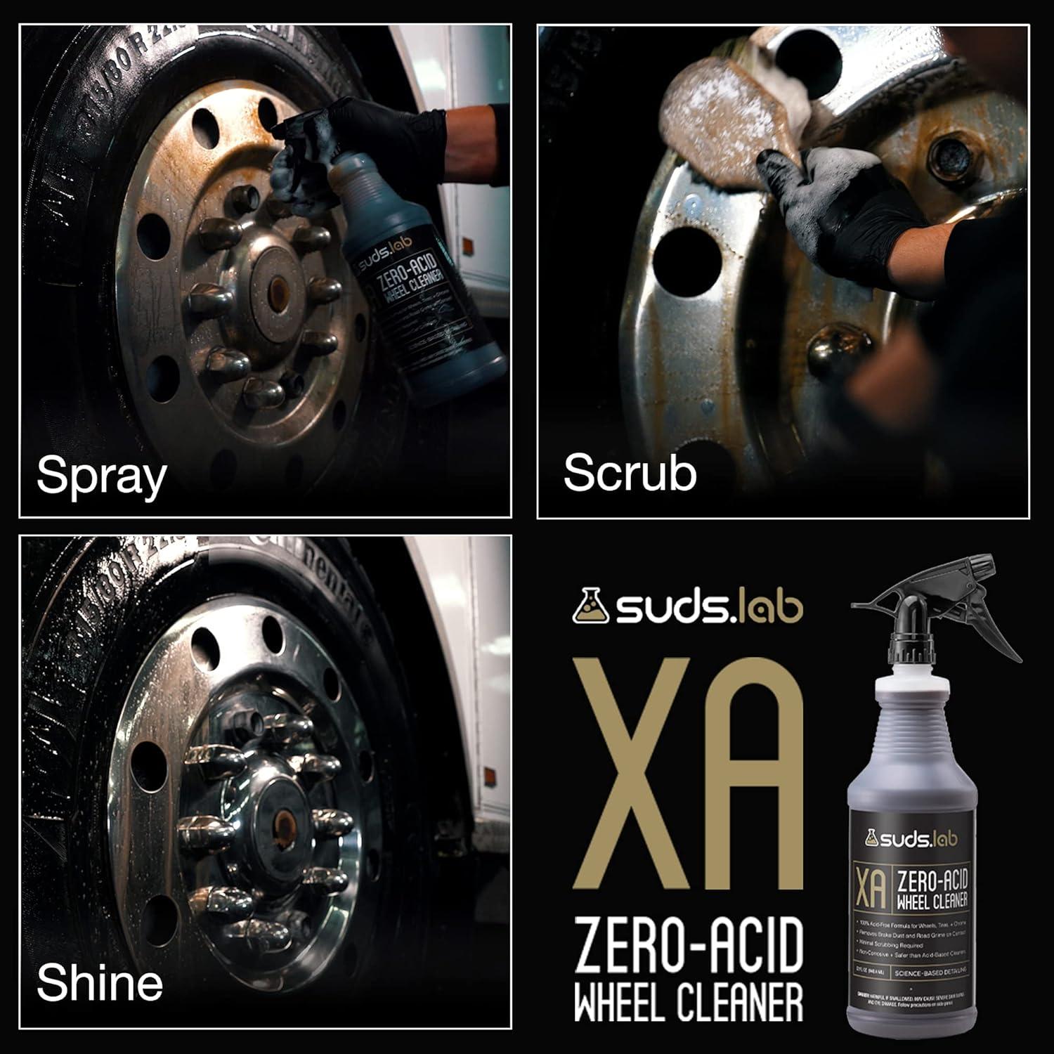 image:imageSuds Lab Full Service Detail Tire Kit with Tire and Rubber Degreaser ZeroAcid Wheel Cleaner and Weatherproof Tire and Trim Protectant
