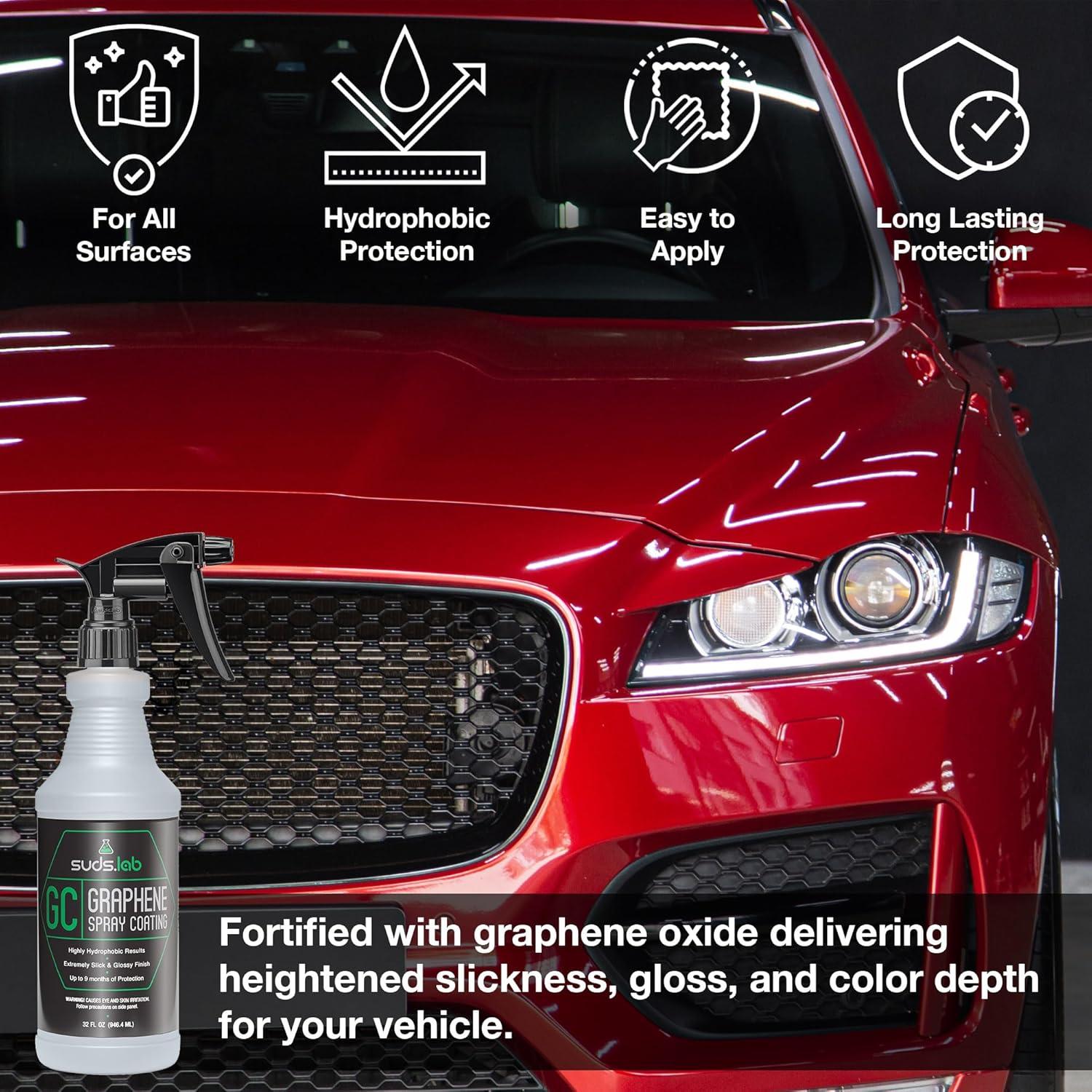 image:imageSuds Lab GC Graphene Spray Coating Sprayable Graphene Oxide Coating for Cars Boats RVs amp Motorcycles for Extreme Gloss Depth Shine and Protection 32 oz