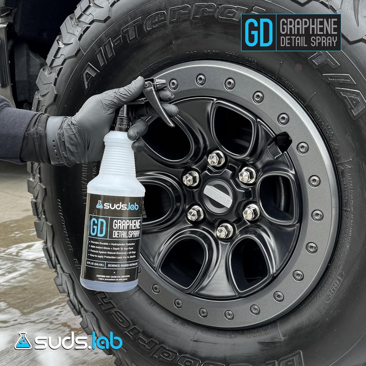 image:imageSuds Lab GD Graphene Detail Spray High Gloss Shine amp UV Protection for Cars FastActing Coating for Paint Clear Coat amp Glass Water Beading LongLasting Protection 32oz