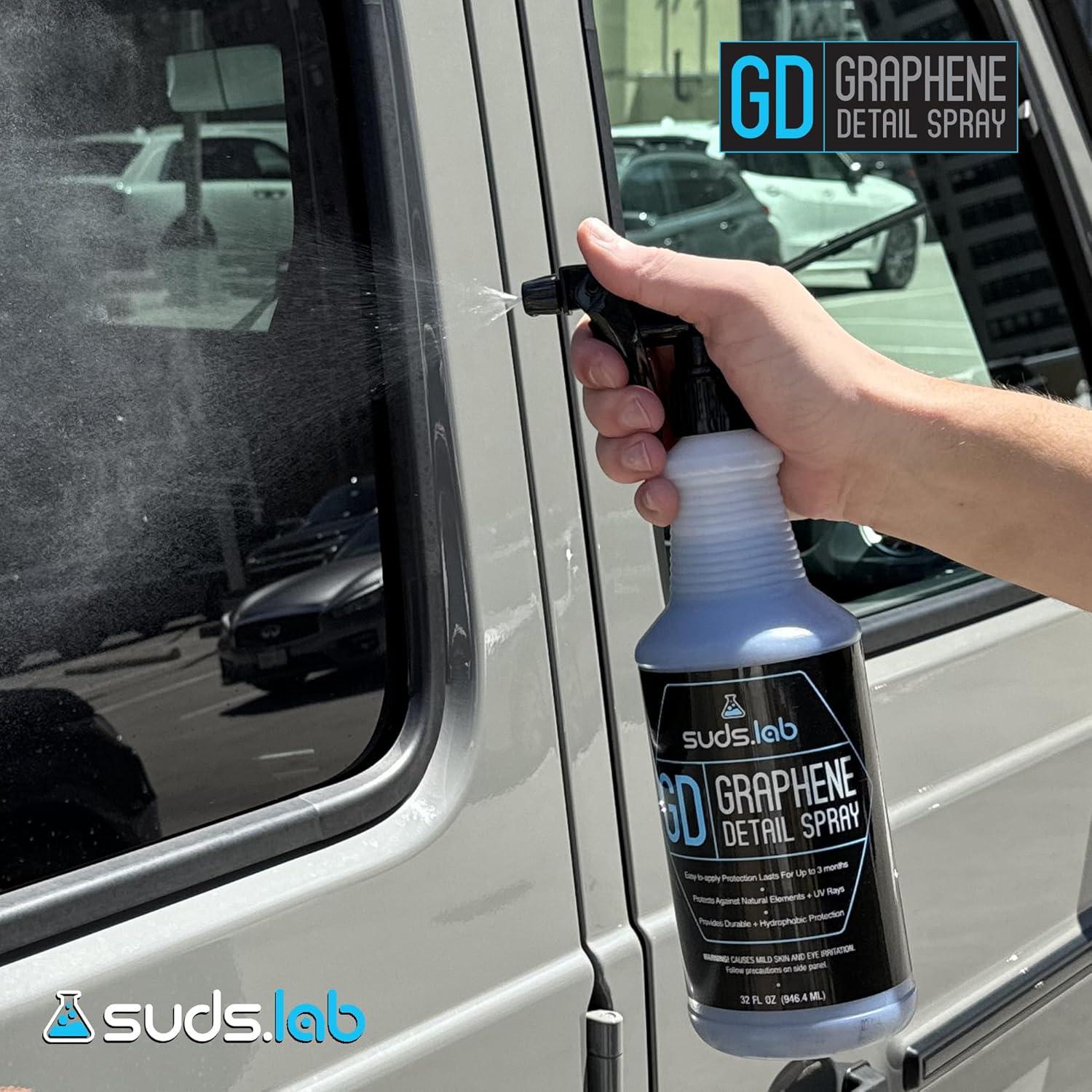 image:imageSuds Lab GD Graphene Detail Spray High Gloss Shine amp UV Protection for Cars FastActing Coating for Paint Clear Coat amp Glass Water Beading LongLasting Protection 32oz