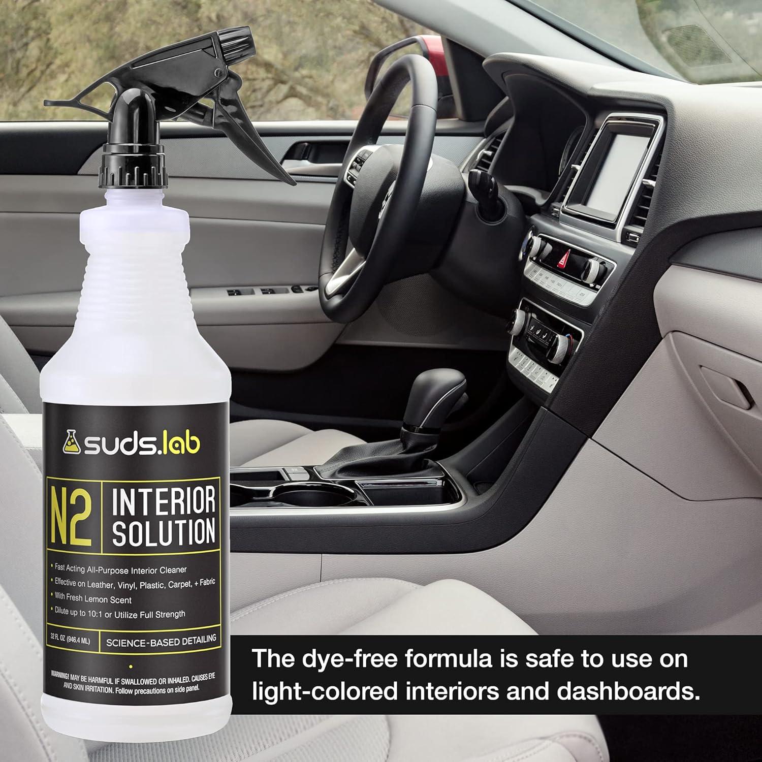 image:imageSuds Lab N2 All Purpose Interior Solution for Cars and Boats Safe for Leather Vinyl Cloth Carpet 32 oz Bottle