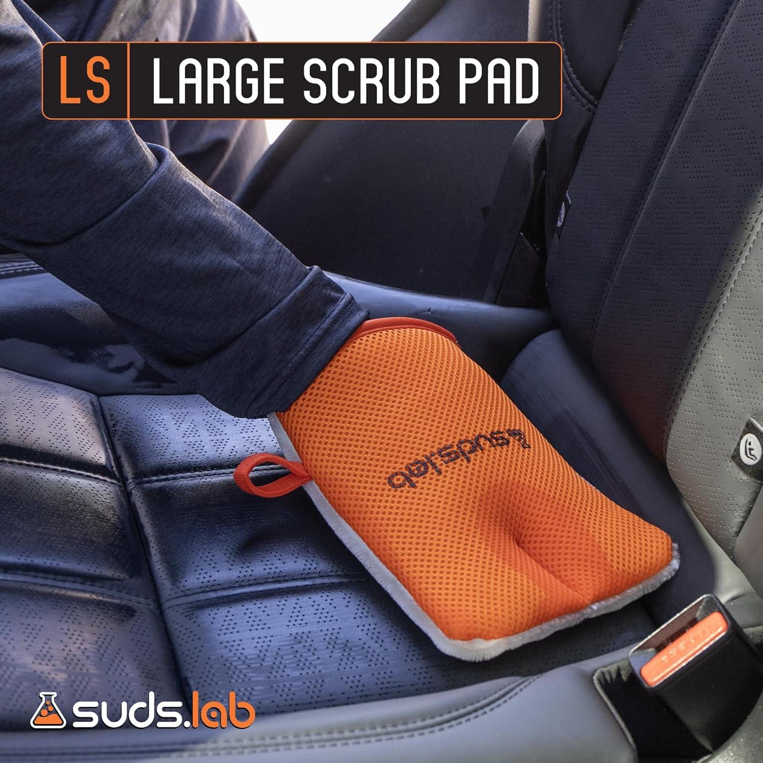 image:imageSuds Lab Oversized Scrub Pad Heavy Duty Car Wash and Interior Cleaning Mitt for Auto Upholstery and Detailing Durable ScratchFree Cleaning Tool