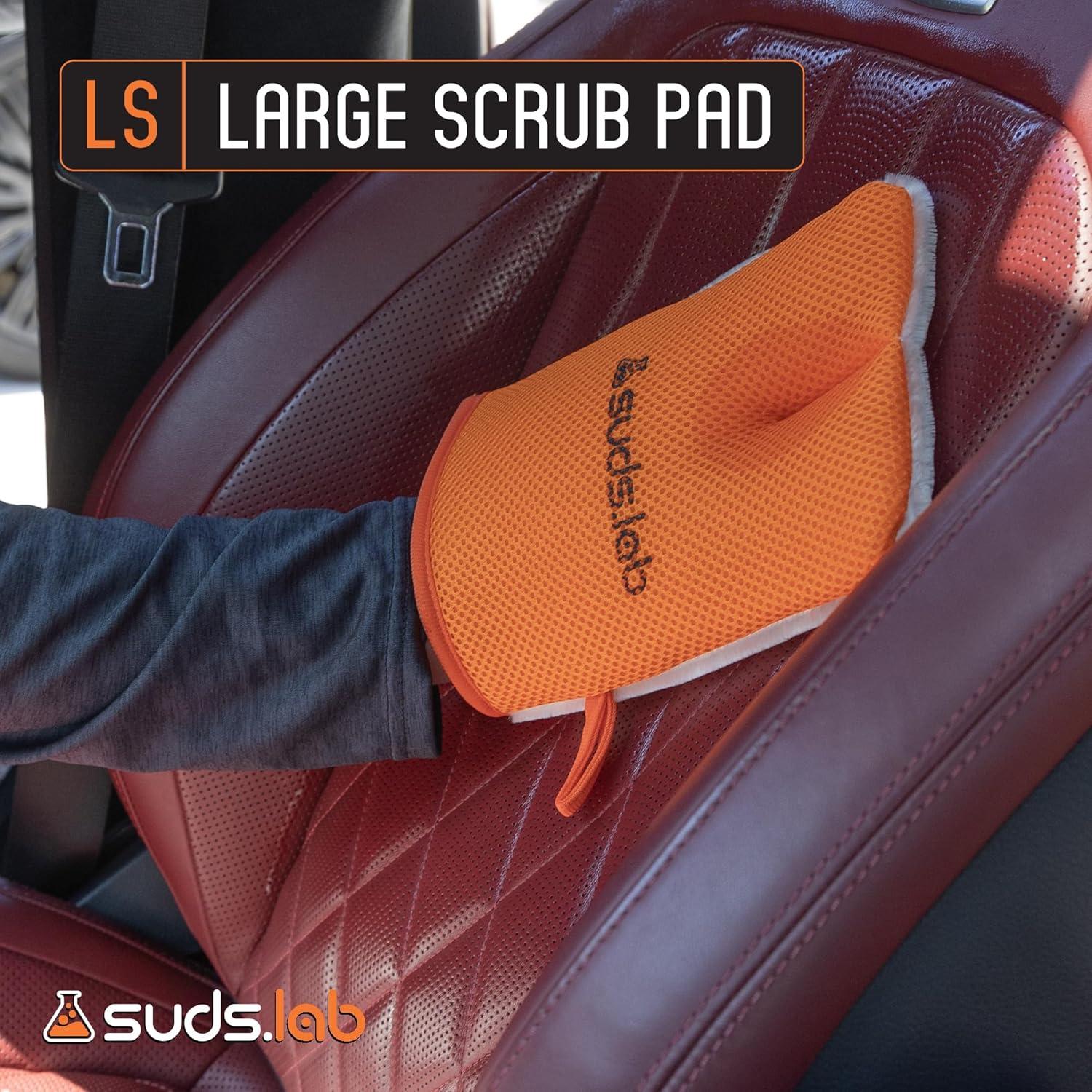 image:imageSuds Lab Oversized Scrub Pad Heavy Duty Car Wash and Interior Cleaning Mitt for Auto Upholstery and Detailing Durable ScratchFree Cleaning Tool