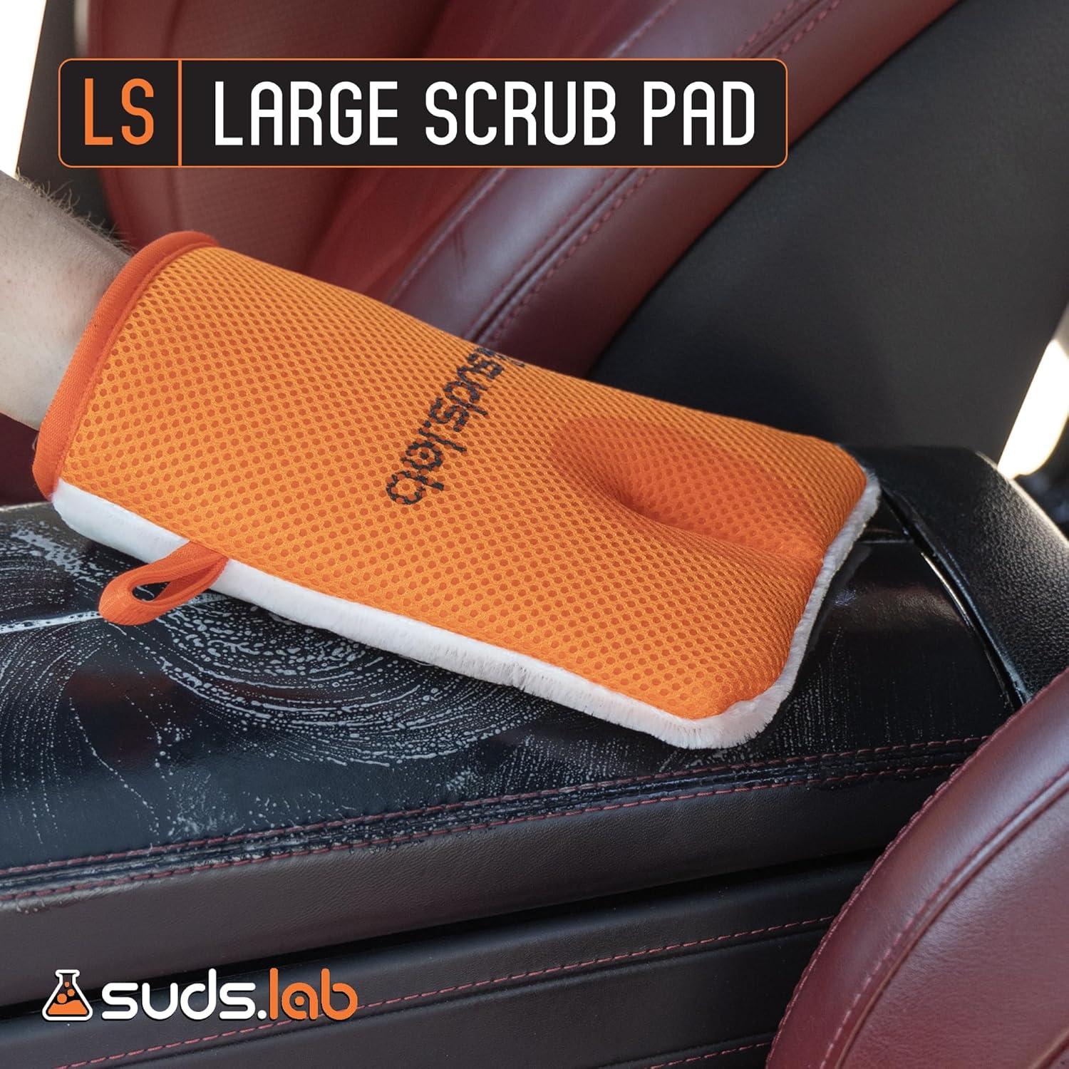 image:imageSuds Lab Oversized Scrub Pad Heavy Duty Car Wash and Interior Cleaning Mitt for Auto Upholstery and Detailing Durable ScratchFree Cleaning Tool