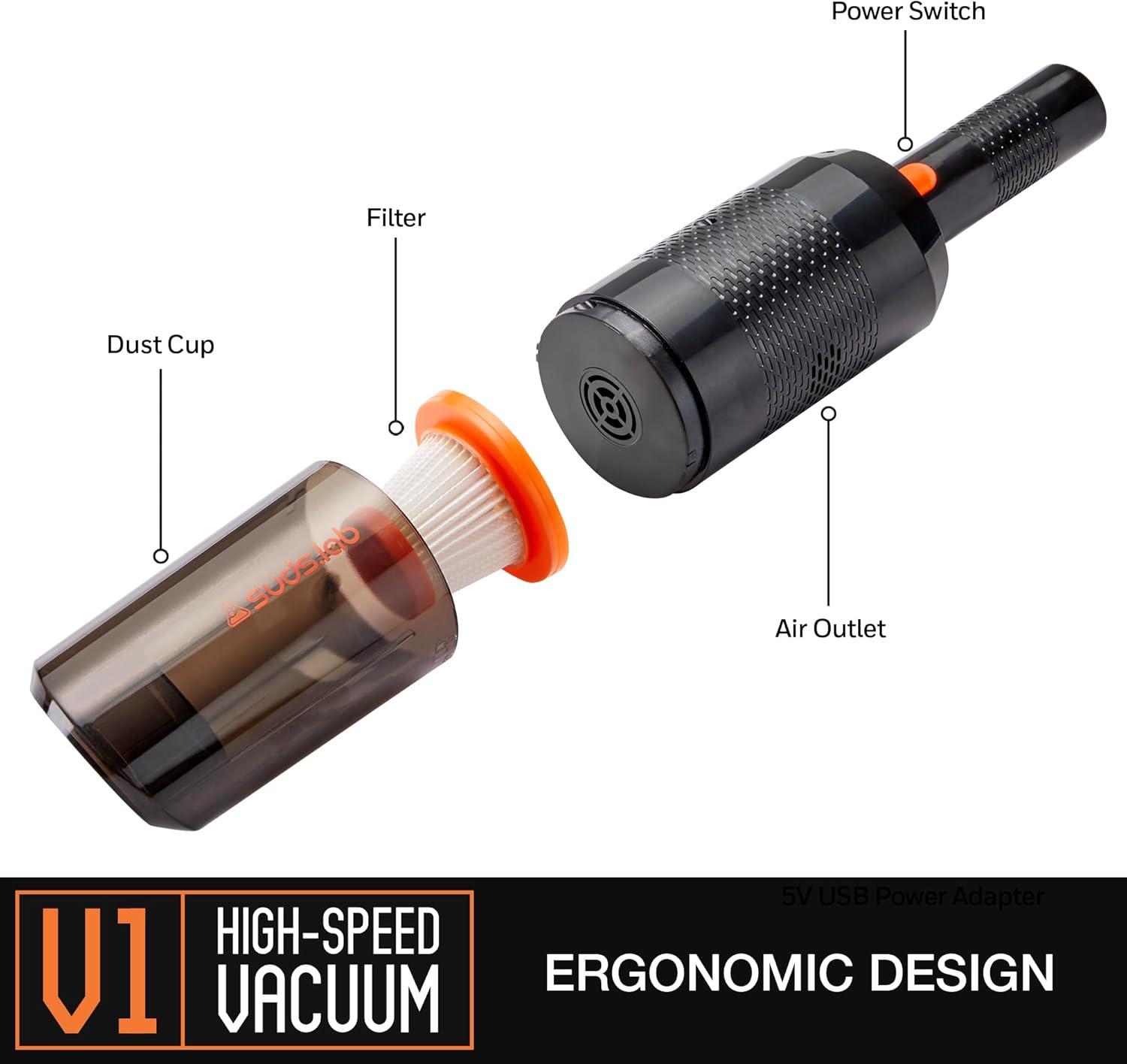 image:imageSuds Lab V1 HighPower Cordless Car Vacuum Cleaner 42Kpa Rechargeable amp Long Battery Life 3000mAh Portable Handheld Vacuums for Car Detailing Pet Hair Travel Interior Cleaning
