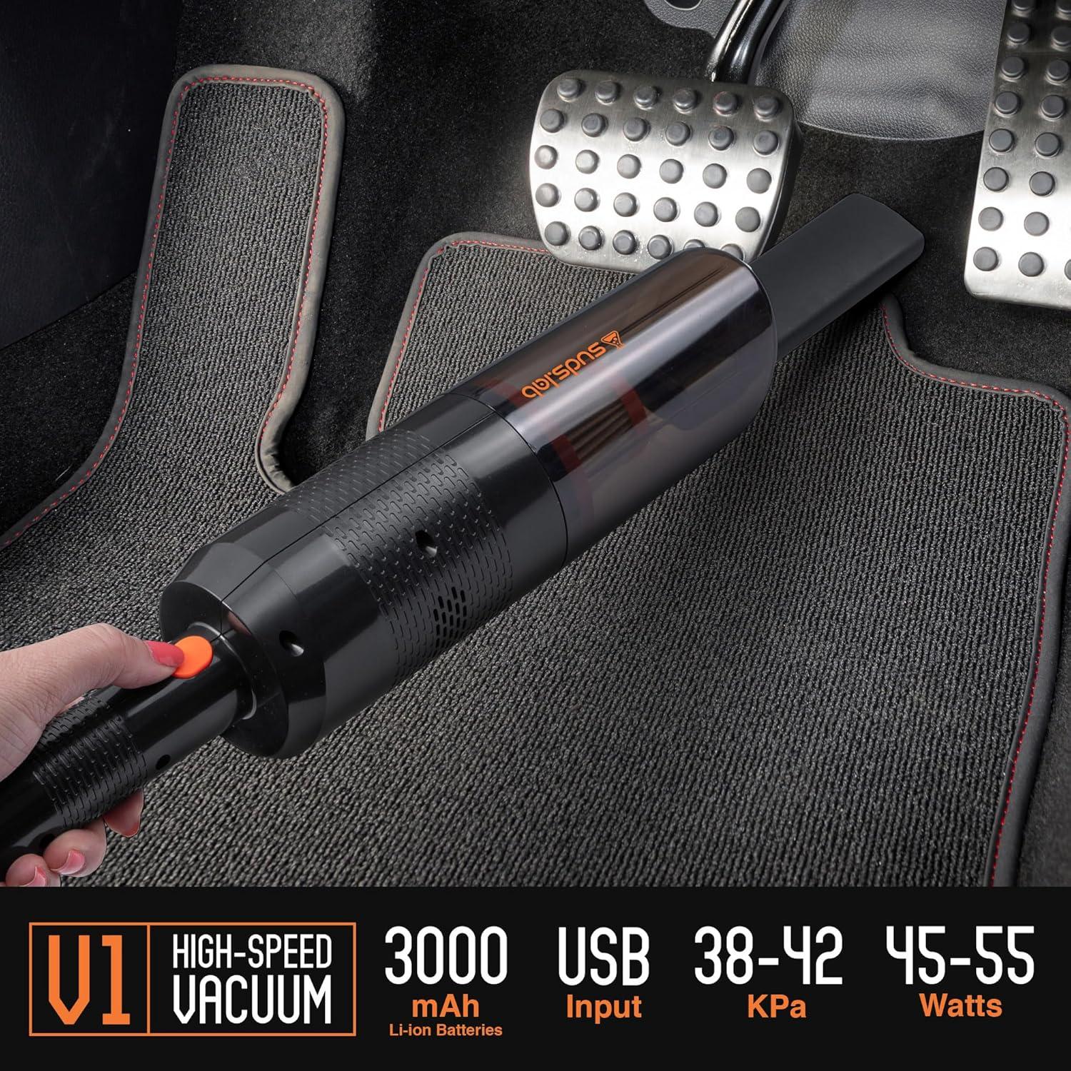 image:imageSuds Lab V1 HighPower Cordless Car Vacuum Cleaner 42Kpa Rechargeable amp Long Battery Life 3000mAh Portable Handheld Vacuums for Car Detailing Pet Hair Travel Interior Cleaning