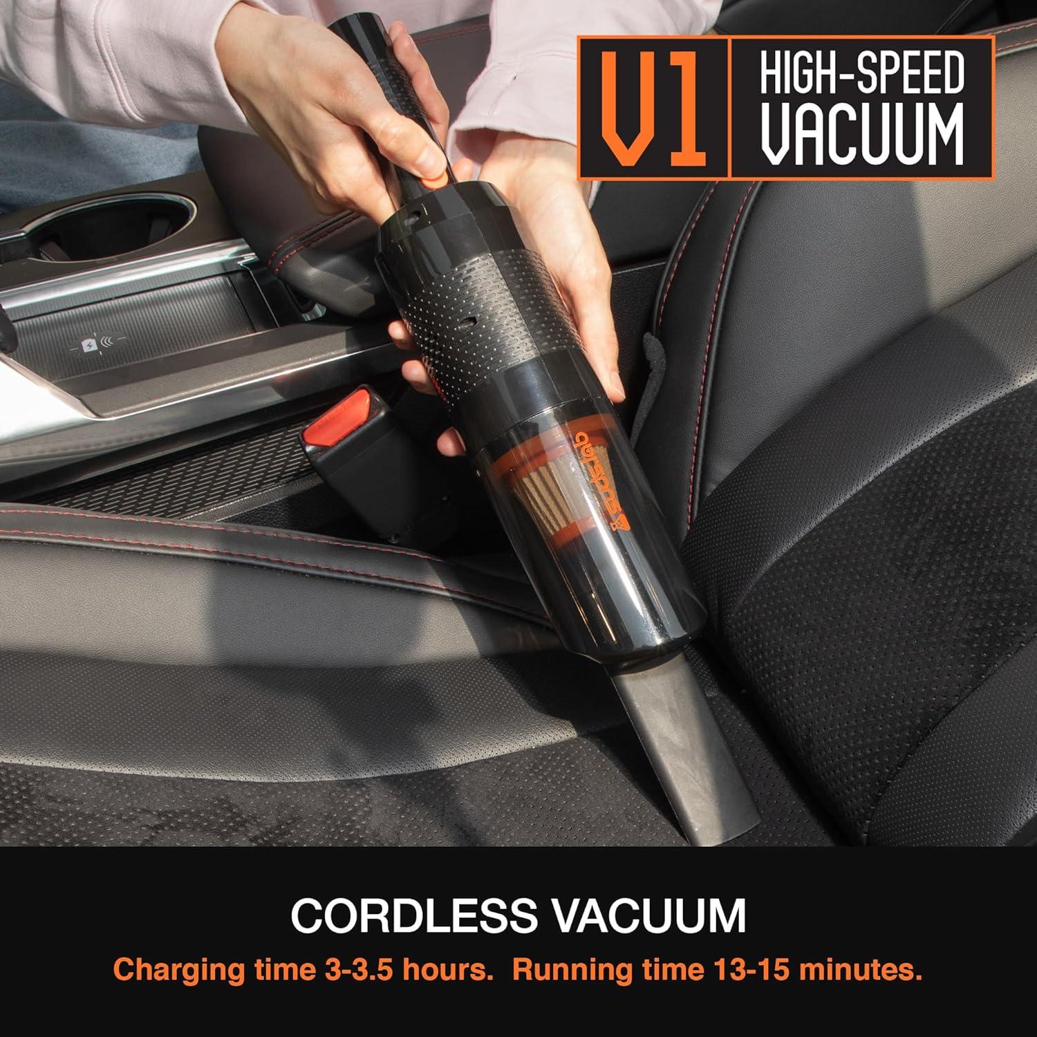 image:imageSuds Lab V1 HighPower Cordless Car Vacuum Cleaner 42Kpa Rechargeable amp Long Battery Life 3000mAh Portable Handheld Vacuums for Car Detailing Pet Hair Travel Interior Cleaning