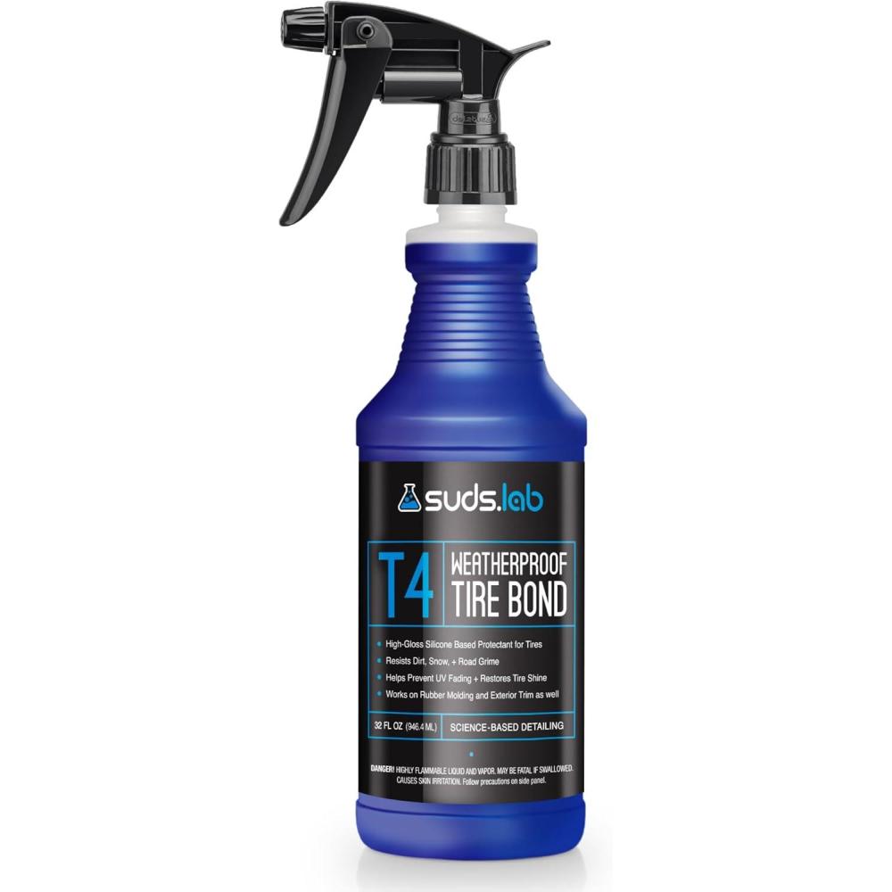 image:imageSuds Lab T4 Weatherproof Tire and Trim Protectant Keeps Rubber Tires and Plastic Looking New Prevents Cracking and Fading on Tires Bumpers and Trim Pieces 32 oz