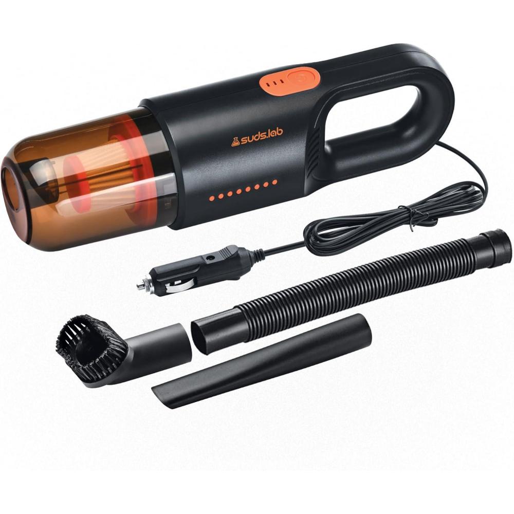 image:imageSuds Lab V2 Car Vacuum Cleaner Professional Deep Clean Kit Portable 12V DC High Power Handheld Vacuum with Attachments 3 Included amp Carry Bag Powerful Suction for Wet amp Dry Car Truck RV