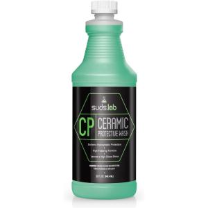 Suds Lab CP Ceramic Protective Wash, Hydrophobic Finish Car Wash Soap, Water Activated Easy To Use Water and Dirt Repelling Cleaner And Finish Treatment, High Gloss Spot Free Shine 32 oz.