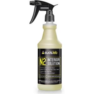 Suds Lab N2 All Purpose Interior Solution for Cars and Boats. Safe for Leather, Vinyl, Cloth, Carpet. 32 oz Bottle