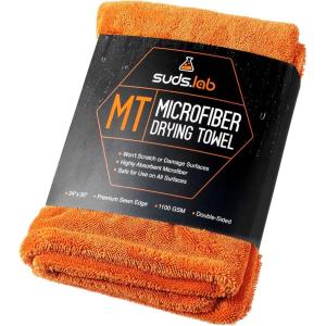 Suds Lab Premium Microfiber Detailing Towels: Ultra-Soft, Lint-Free Cleaning Cloths for Car, Home, and Garage: Perfect for Polishing, Waxing, and Dusting, 18 x 24 Inches, 2-Pack(1 Pack)