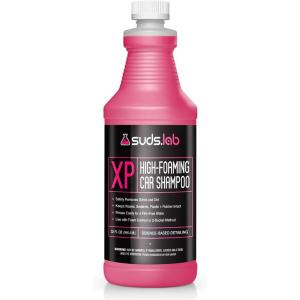 Suds Lab XP High Foaming Exterior Car Wash Shampoo, Effectively Removes Dirt and Grime, Use with Foam Cannon or Bucket Wash, 64 oz(32 Ounce (Pack of 1))