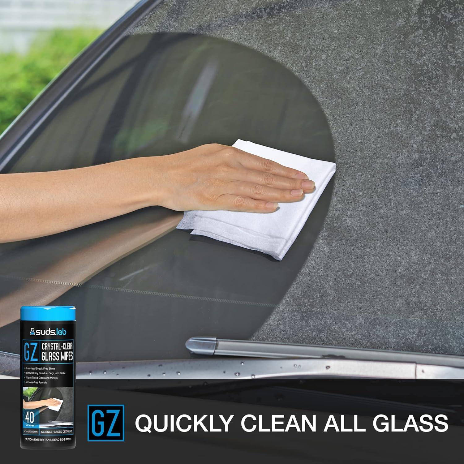 image:imageSuds Lab Car Wipes Interior Cleaning Bundle Pack of 4 AllPurpose Cleaner Protectant Leather Cleaner and Glass Cleaner Automotive Care 160 Wipes